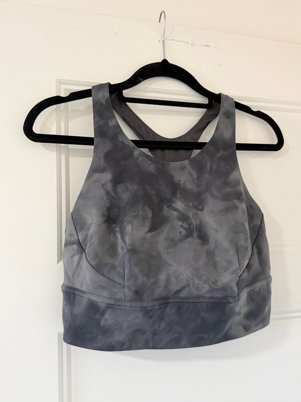lululemon Wunder Train Longline Bra C/D cup in Diamond Dye Grey - Size 12